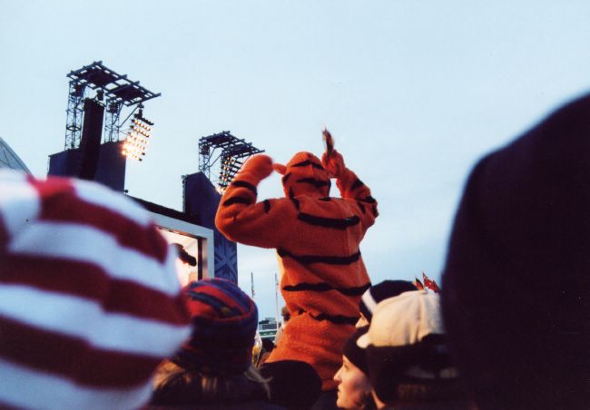 someone dressed as Tigger at the OMP (Pooh was there too)