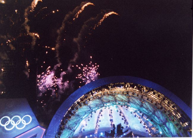 Fireworks at Utah Olympic Plaza 