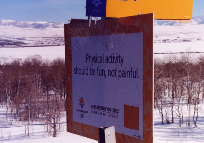 sign on Gold Medal Mile