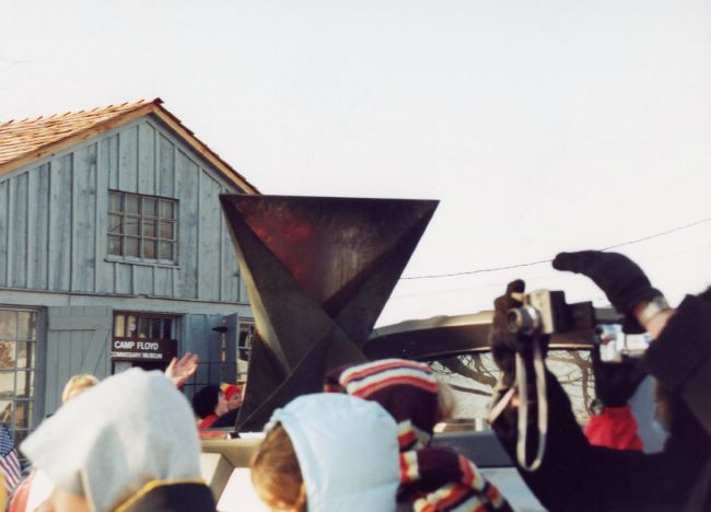 The traveling cauldron in front of Camp Floyd