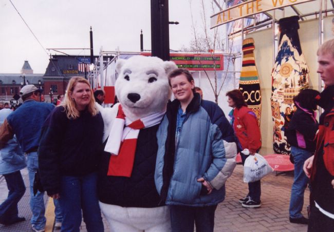 Toni, Coca~cola bear, and Rustin